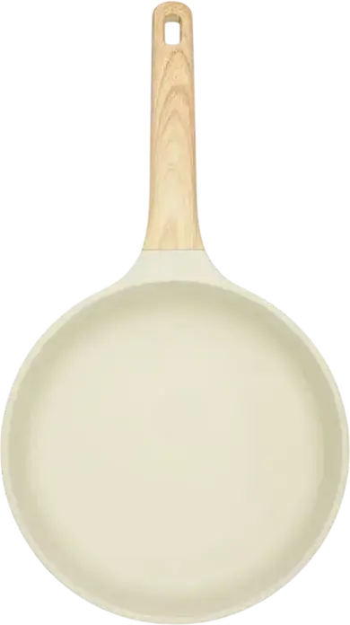 RESTO 93809 RAN Frying Pan, 24 cm, Recycled Die-Cast Aluminum, Pfluon Cookmark Non-Stick Coating, Induction Bottom, Ergonomic Soft-Touch Handle, Beige