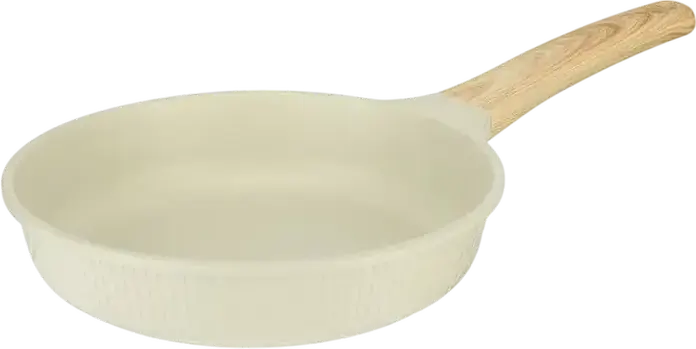 RESTO 93809 RAN Frying Pan, 24 cm, Recycled Die-Cast Aluminum, Pfluon Cookmark Non-Stick Coating, Induction Bottom, Ergonomic Soft-Touch Handle, Beige
