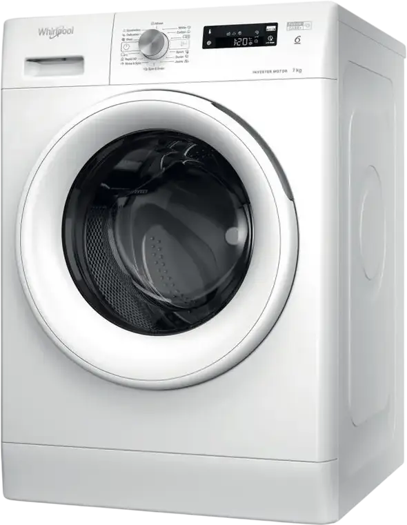 Whirlpool FFS 7469 W EE Front-Load Washing Machine, 7 kg Capacity, Inverter Motor, 6th Sense Technology, 1400 rpm Spin Speed, Energy Class A, White