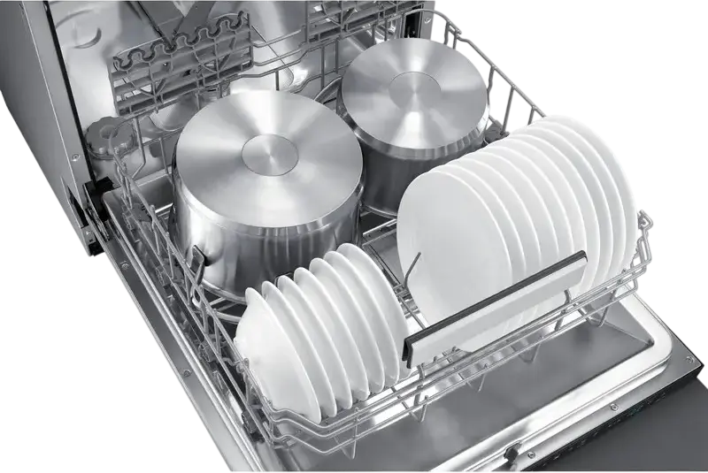 Samsung DW70H73WCI0U1 Built-in Dishwasher, 14 Place Settings, Energy Class C, AutoRelease, SmartThings WiFi, Floor Info Light, Silver, 60cm