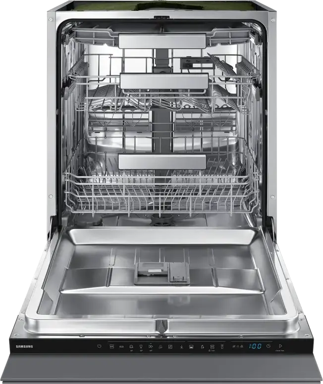 Samsung DW70H73WCI0U1 Built-in Dishwasher, 14 Place Settings, Energy Class C, AutoRelease, SmartThings WiFi, Floor Info Light, Silver, 60cm