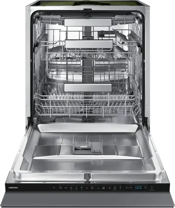Samsung DW70H73WCI0U1 Built-in Dishwasher, 14 Place Settings, Energy Class C, AutoRelease, SmartThings WiFi, Floor Info Light, Silver, 60cm