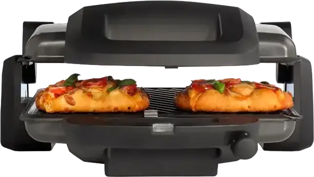 Gorenje KR1800SDP Electric Contact Grill, 1800W, Monolithic Aluminum Heating Element, 4 Temperature Modes, Metal Housing, 34 x 23 cm Cooking Surface, Black