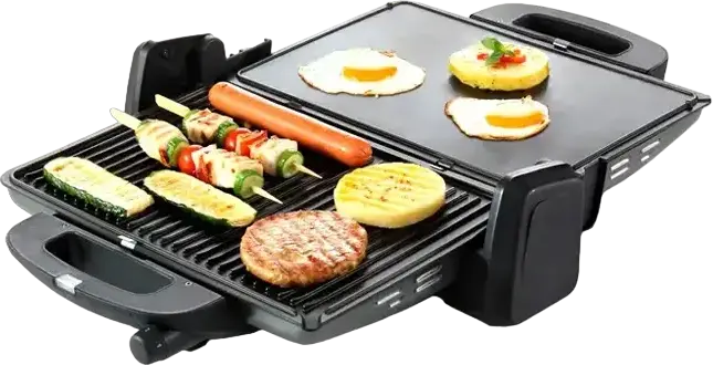 Gorenje KR1800SDP Electric Contact Grill, 1800W, Monolithic Aluminum Heating Element, 4 Temperature Modes, Metal Housing, 34 x 23 cm Cooking Surface, Black