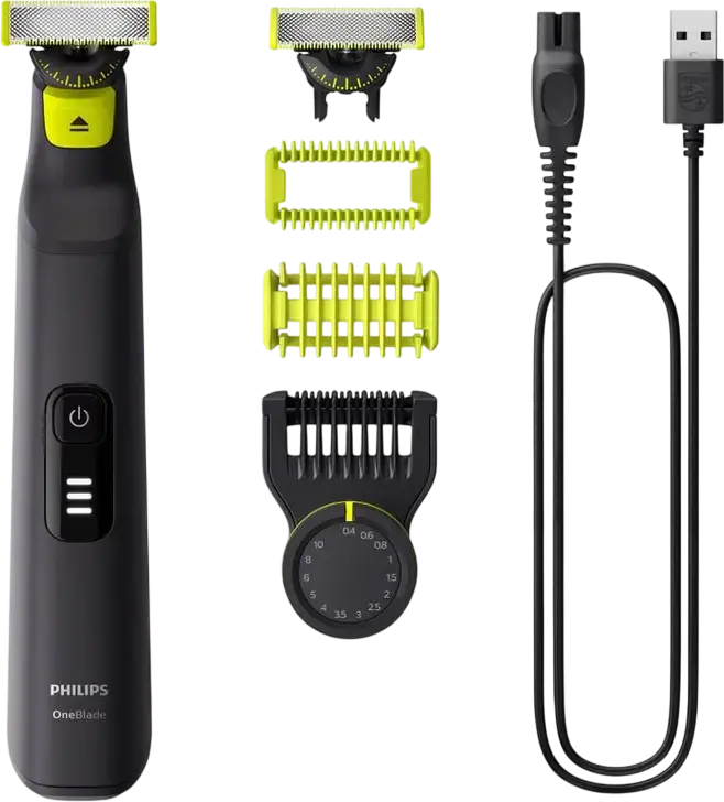 Trimmer pentru bărbați Philips QP6542/15 OneBlade Pro 360, Negru