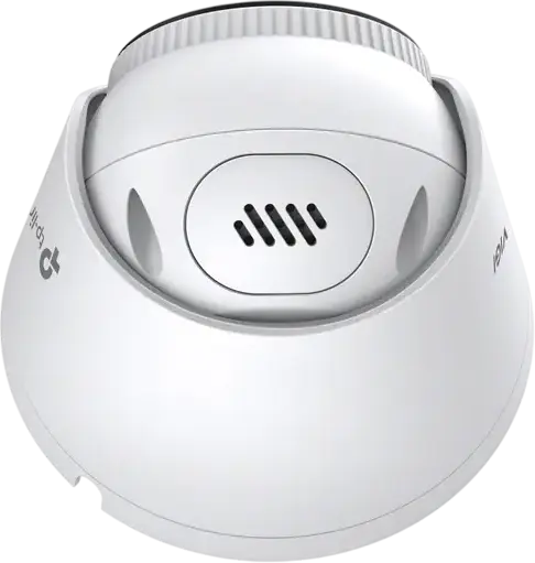 TP-Link VIGI InSight S485 8MP IP Turret Network Camera, 4K Resolution, 2.8mm Lens, Full-Color Night Vision, Two-Way Audio, IP67 Weatherproof, PoE, White