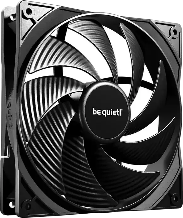 Ventilator be quiet! Pure Wings 3 140mm PWM High-speed, 1800 RPM, 72.2 CFM, Rulment Rifle, 4-pin PWM, Negru, BL109