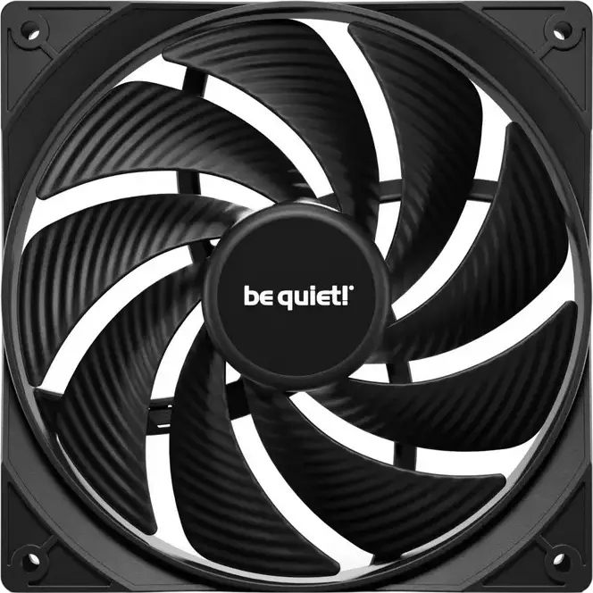 Ventilator be quiet! Pure Wings 3 140mm PWM High-speed, 1800 RPM, 72.2 CFM, Rulment Rifle, 4-pin PWM, Negru, BL109