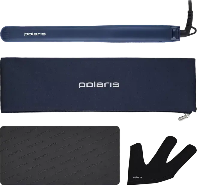 Placa de îndreptat părul Polaris PHS2516Mi Pro, Temperatură 120-220°C, 6 Trepte de Căldură, Încălzire Rapidă, Oprire Automată, Albastru