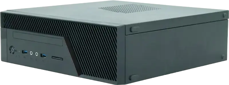 Корпус Chieftec BU-12B-300 Mini-Tower SFF, сталь SECC, серый, Mini-ITX, БП 300W 80 PLUS Bronze TFX, 7.51л, USB 3.0, картридер SD