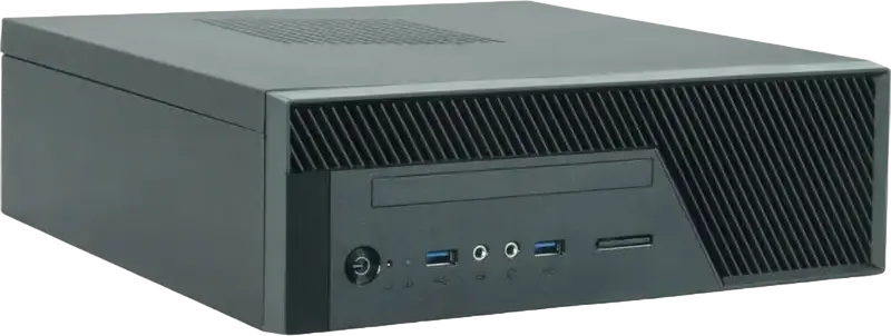 Корпус Chieftec BU-12B-300 Mini-Tower SFF, сталь SECC, серый, Mini-ITX, БП 300W 80 PLUS Bronze TFX, 7.51л, USB 3.0, картридер SD