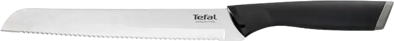 Set Cutite Tefal Comfort Touch K221SA04, 5 Piese din Otel Inoxid cu Manere Ergonomice Soft-Touch si Bloc de Depozitare din Lemn, Negru