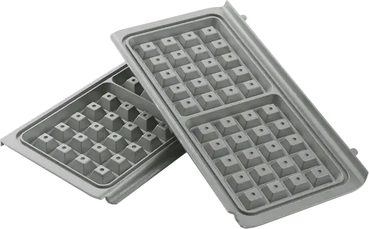 Breville VST072X Waffle Maker, 850W DuraCeramic Non-Stick Coating, Removable Plates, Fast Baking, Silver/White
