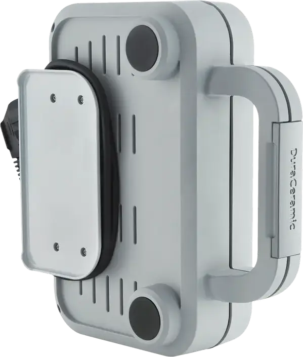 Breville VST072X Waffle Maker, 850W DuraCeramic Non-Stick Coating, Removable Plates, Fast Baking, Silver/White