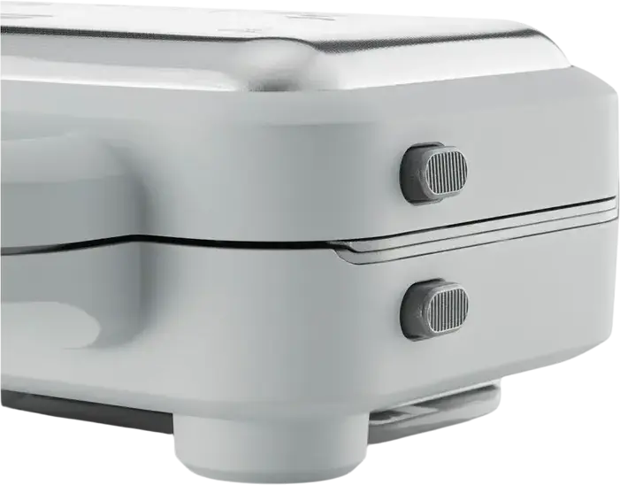 Breville VST072X Waffle Maker, 850W DuraCeramic Non-Stick Coating, Removable Plates, Fast Baking, Silver/White