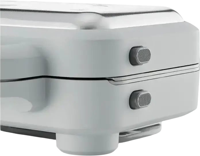 Breville VST072X Waffle Maker, 850W DuraCeramic Non-Stick Coating, Removable Plates, Fast Baking, Silver/White