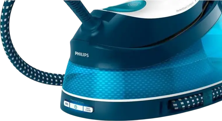 Philips PerfectCare Compact GC7840/20 Steam Generator Iron, 2400W, 6.5 Bar, 400g/min Steam Boost, OptimalTEMP Technology, 1500ml Tank, Blue