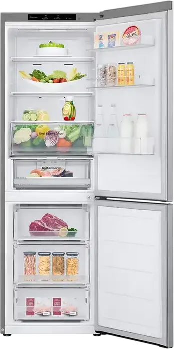 LG GBV3100EEP Freestanding Combi Refrigerator, 344L Total Net Volume, No Frost, Smart Inverter Compressor, DoorCooling+, LinearCooling, Silver