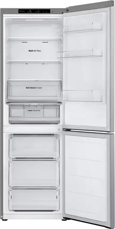 LG GBV3100EEP Freestanding Combi Refrigerator, 344L Total Net Volume, No Frost, Smart Inverter Compressor, DoorCooling+, LinearCooling, Silver