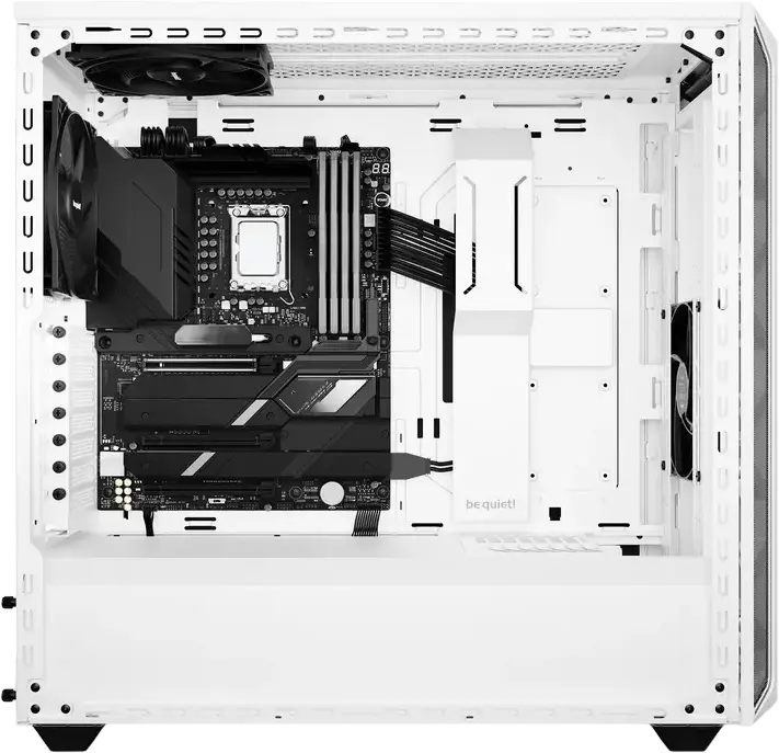 be quiet! Shadow Base 800 DX White Gaming Case BGW62, E-ATX Full-Tower, 3x 140mm PWM Fans, ARGB Lighting, Tempered Glass, 420mm Radiator Support