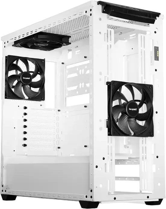be quiet! Shadow Base 800 DX White Gaming Case BGW62, E-ATX Full-Tower, 3x 140mm PWM Fans, ARGB Lighting, Tempered Glass, 420mm Radiator Support