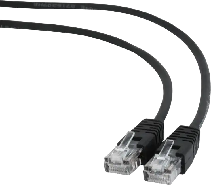 Cablexpert PP12 Network Patch Cord CAT5e UTP RJ45 Ethernet Cable Gold Plated Contacts 100 MHz Black 5 m