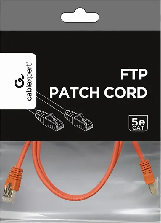 Cablu Patch Cord Cablexpert PP22-2M Cat5e FTP, Conectori RJ45, 2 Metri, 100 MHz, Standard ANSI/TIA/EIA-568B, Roșu