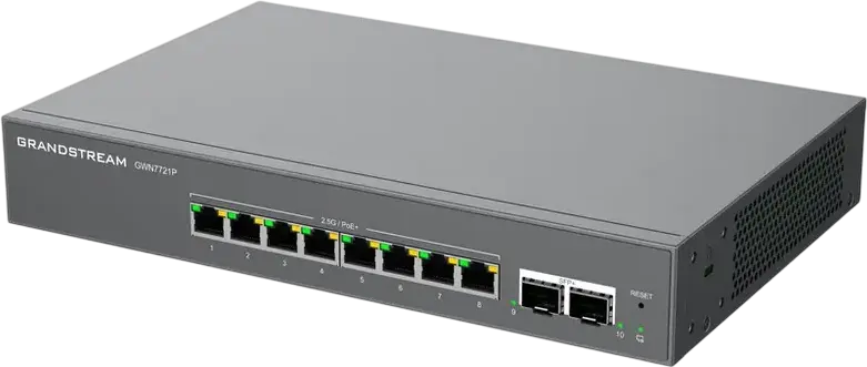Comutator PoE Grandstream GWN7721P, 8x IEEE 802.3af/at