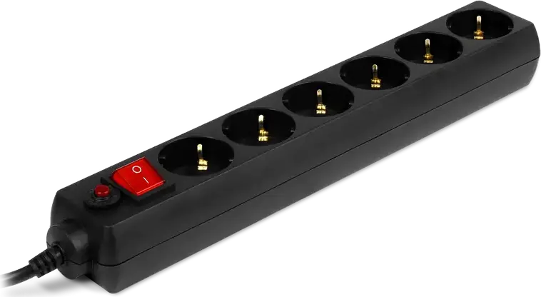Prelungitor electric SVEN Optima, 6 Prize, 5m, Negru