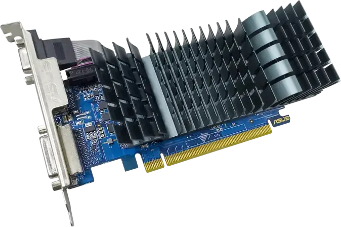 Placă Video ASUS GeForce GT 710 GT710-SL-2GD5-BRK-EVO, 2GB GDDR5, Răcire Pasivă Silențioasă, HDMI, VGA, DVI-D, Suport pentru 3 Monitoare