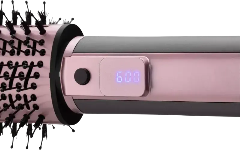 Perie Styling Ardesto HD-CR300PT Pink Touch cu Aer Cald, Uscător de Păr 1200W, Ionizare, Funcție Cool Shot, Display LED, 5 Accesorii, Cablu Rotiu 360°