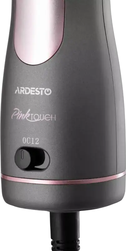 Perie Styling Ardesto HD-CR300PT Pink Touch cu Aer Cald, Uscător de Păr 1200W, Ionizare, Funcție Cool Shot, Display LED, 5 Accesorii, Cablu Rotiu 360°