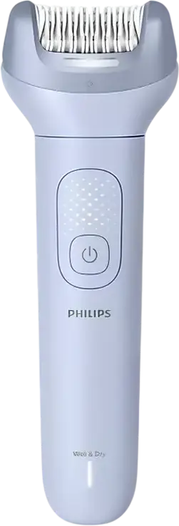 Epilator Philips BRE711/00 Series 8000 Umed și Uscat, 32 Pense, Baterie Li-ion, Autonomie 60 min, Lumină LED Integrată, ProGuide, Albastru Deschis