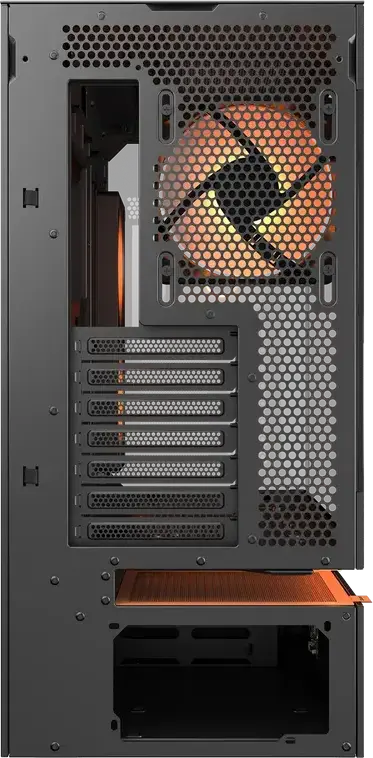 Корпус Cougar CFV235 Vision CGR-2DA4B-V Midi-Tower, LCD-монитор 9.16", закаленное стекло, поддержка ATX, ARGB вентиляторы, черный