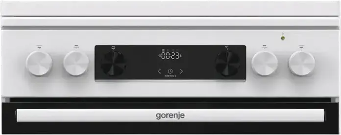 Gorenje GKS6C71WA Mixed Cooker, Gas Hob with WOK Burner, Electric Oven 71L, AquaClean, Convection, HomeMade Cavity, Cast Iron Grates, White, 60cm