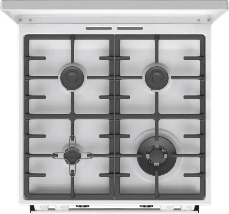Gorenje GKS6C71WA Mixed Cooker, Gas Hob with WOK Burner, Electric Oven 71L, AquaClean, Convection, HomeMade Cavity, Cast Iron Grates, White, 60cm
