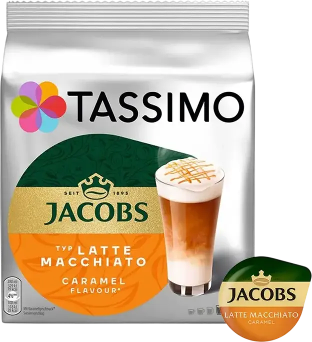Cafea Jacobs Tassimo Latte Macchiato Caramel, 8 buc