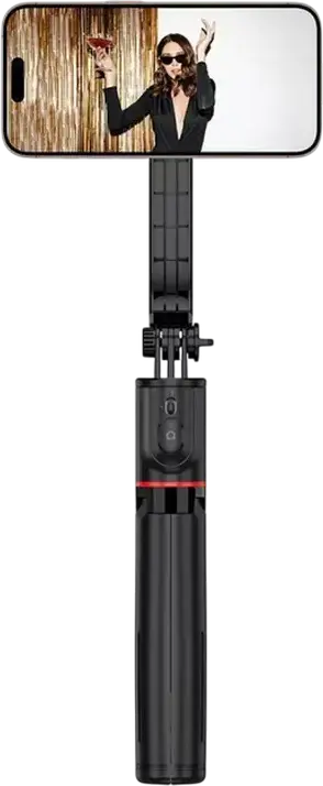 Proove Magnet Stick Selfie Stick Tripod with Magnetic Attachment and Wireless Remote, 104.5 cm Max Length, Aluminum Alloy and ABS, Black