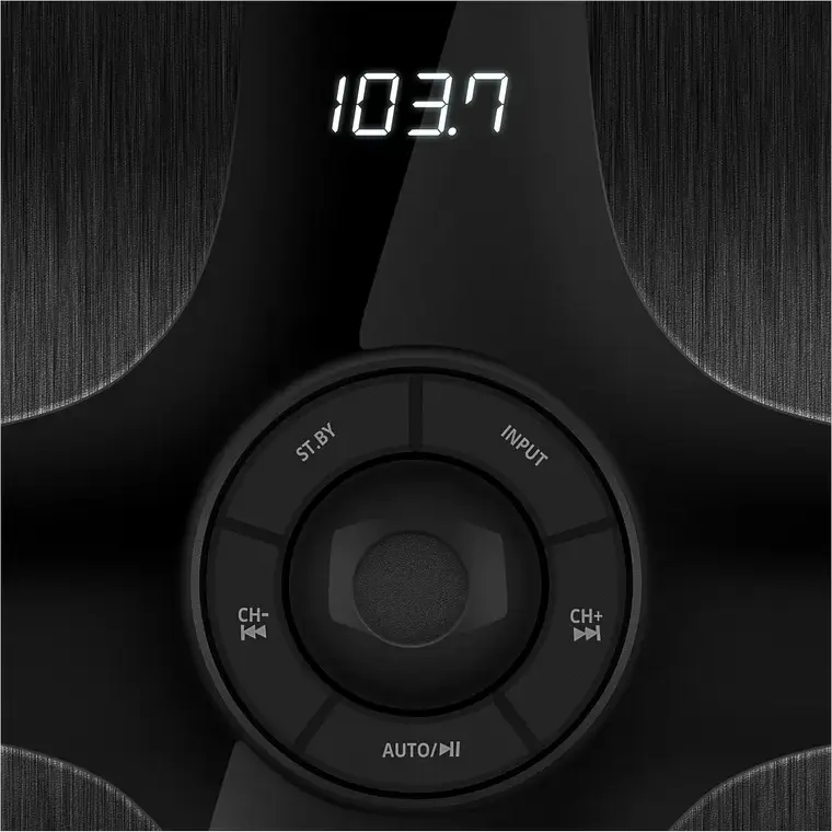 SVEN MS-315 2.1 Multimedia Speaker System, 46W RMS, Bluetooth, USB, AUX, FM Radio, MDF Wooden Subwoofer, LED Display, Remote Control, Black