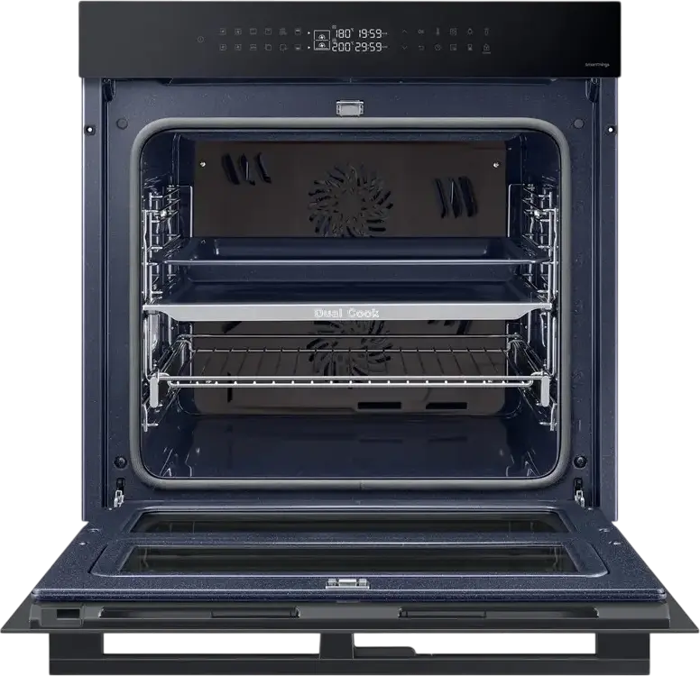 Samsung NV7B4345VAK Bespoke Dual Cook Flex Built-in Electric Oven, 76L, A+ Energy Class, Wi-Fi SmartThings, Air Sous Vide, Black