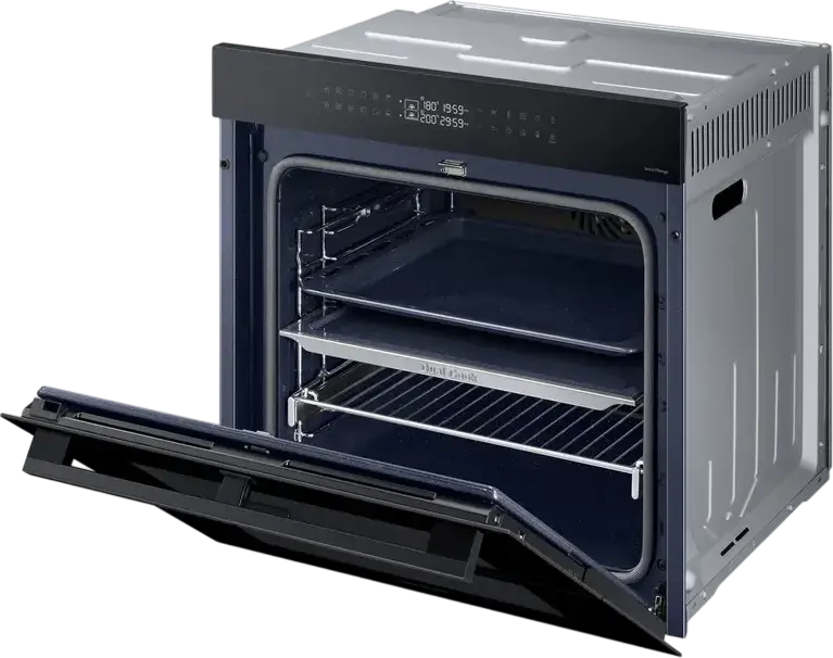 Samsung NV7B4345VAK Bespoke Dual Cook Flex Built-in Electric Oven, 76L, A+ Energy Class, Wi-Fi SmartThings, Air Sous Vide, Black
