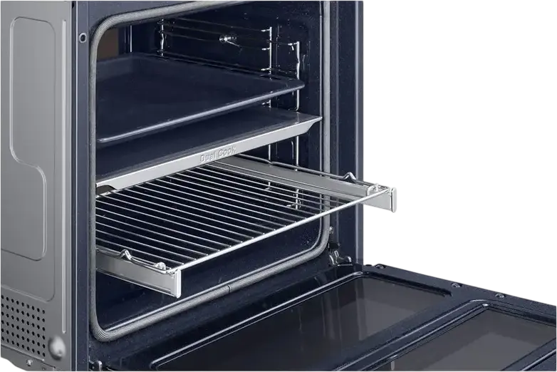 Samsung NV7B4345VAK Bespoke Dual Cook Flex Built-in Electric Oven, 76L, A+ Energy Class, Wi-Fi SmartThings, Air Sous Vide, Black