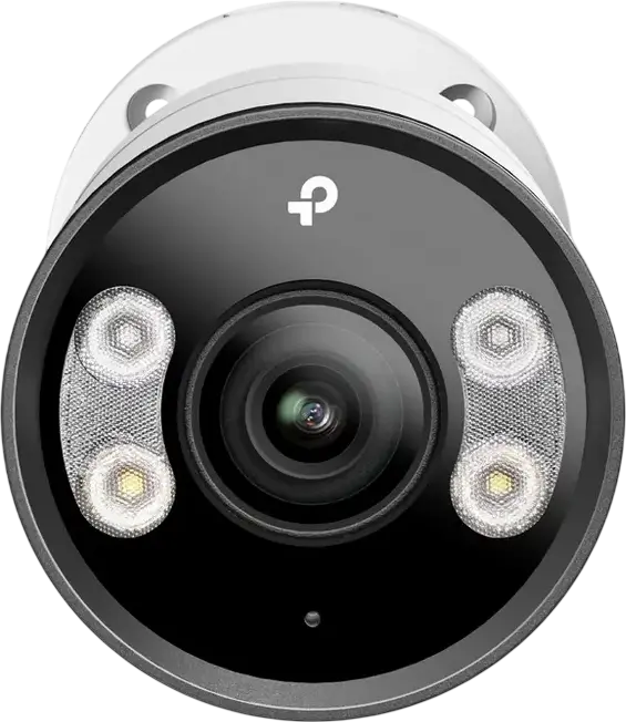 TP-Link VIGI C345 4MP Outdoor Full-Color Bullet Network Camera, 6mm Focal Length, H.265+ Compression, Human & Vehicle Detection, IP67 Waterproof, Metal, PoE Support, White