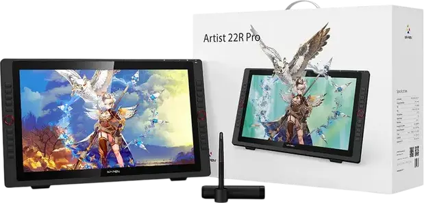 Tabla de Desen Grafica XP-Pen Artist 22R Pro, Ecran IPS 21.5 inch Full HD, Stilou fara Baterie 8192 Niveluri Presiune, 20 Taste Programabile, Negru
