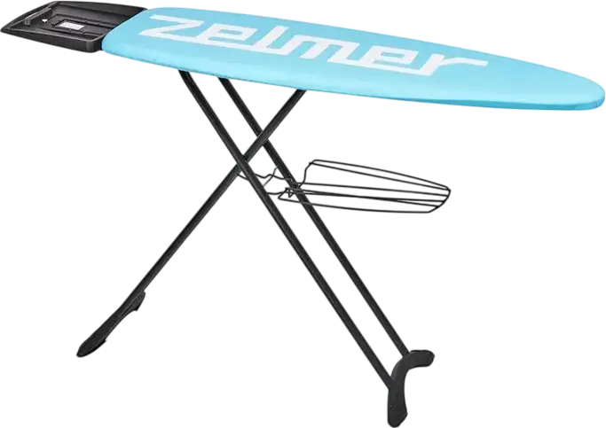 Masa de Calcat Zelmer ZIB0004, 130 x 47 cm, Cadru Metalic, Husa 100% Bumbac, Inaltime Reglabila, Design Pliabil cu Suport pentru Fier