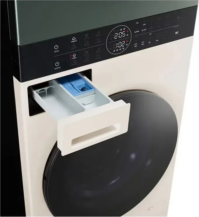 Centrale LG WashTower WT1210EGF Masina de Spalat si Uscator Integrate, Capacitate 12kg/10kg, AI DD, TurboWash 360, Pompa de Calura, ThinQ, Clasa A