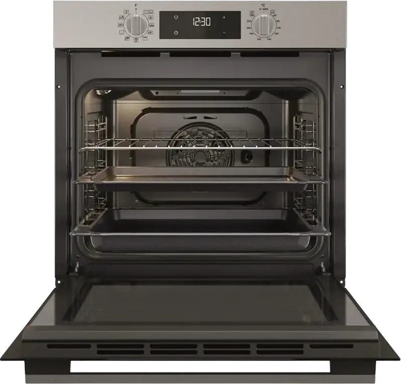 Cuptor Electric Încorporabil Whirlpool OMK58HR0X, Capacitate 71L, Clasa Energetică A+, Convecție și Grill, Ecran LCD Digital, Gri/Negru, 59.5 x 59.5 x 55.1 cm