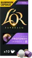 Capsule Cafea L'OR Espresso Lungo Profondo pentru Nespresso Original, Intensitate 8, Note de Ciocolată Neagră și Migdale Prăjite, Set de 10 capsule, 52g