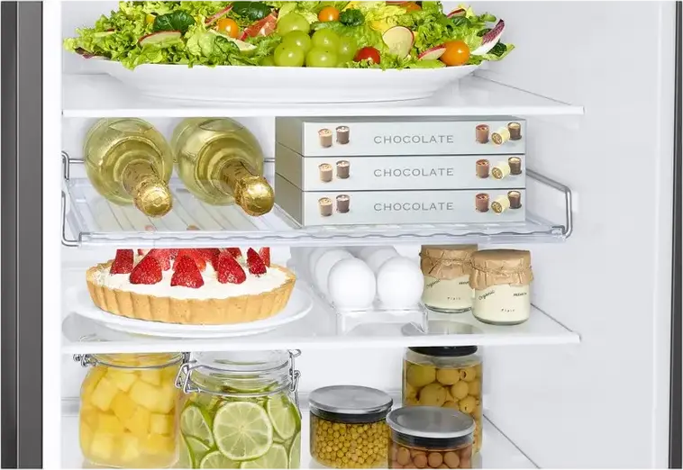 Samsung RB34C602DSA Freestanding Combi Refrigerator, 344L, No Frost, SpaceMax, Digital Inverter, AI Energy Mode, SmartThings, Silver, 185.3 cm