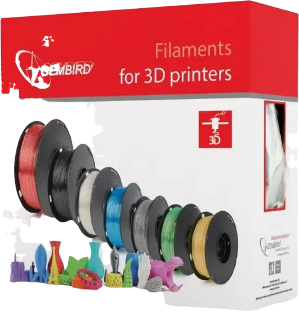 Филамент для 3D-принтера Gembird 3DP-ABS1.75-01-TR из ABS-пластика, диаметр 1.75мм, прозрачный, катушка 1кг, длина 400м, температура печати 225-240°C